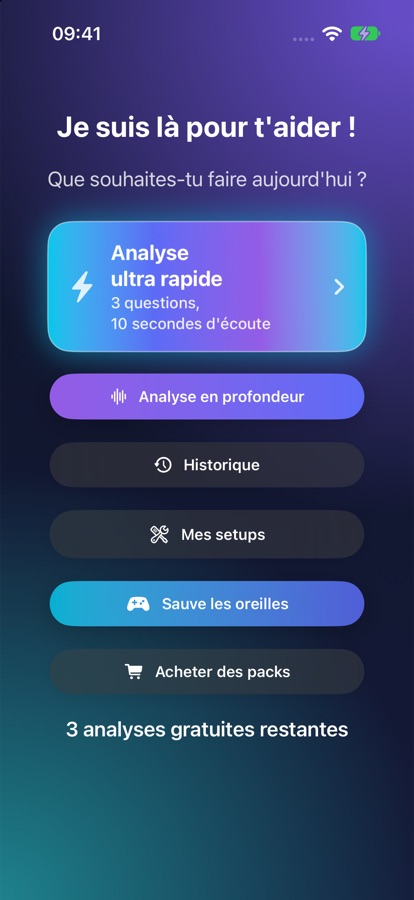 Écran d'accueil d'EzQuiel